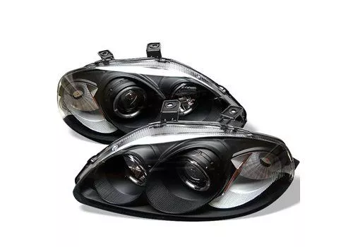 Spyder Auto Honda Civic 96-98 Halo Projector Headlights Black
