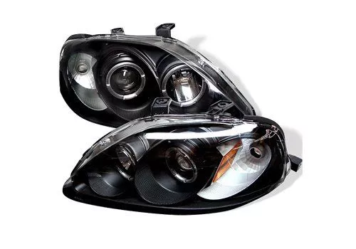 Spyder Auto Honda Civic 99-00 Halo Projector Headlights Black