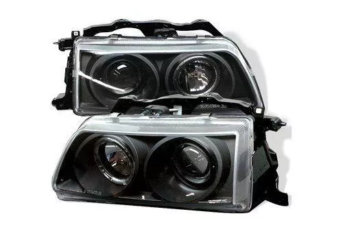 Spyder Auto Honda Civic CRX 90-91 Halo Projector Headlamps Black