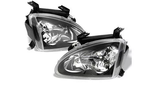 Spyder Auto Honda Del Sol 93-97 Crystal Headlights Black