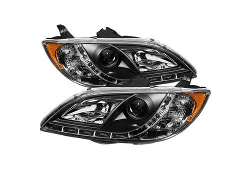 Spyder Auto Mazda 3 04-08 Sdn Non HID DRL LED Projector Headlamps Blk