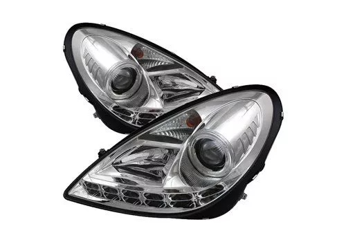 Spyder Auto Mercedes Benz SLK 05-10 DRL LED Projector Headlamps Chrome