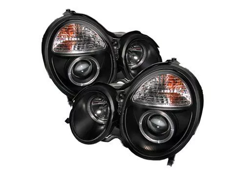 Spyder Auto Mercedes E-Class 00-02 Halo Projector Headlamps Black