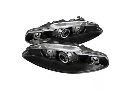 Spyder Auto Mitsubishi Eclipse 95-96 Halo Projector Headlights Black