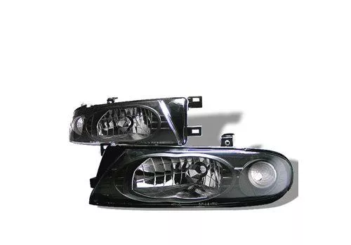 Spyder Auto Nissan Altima 93-97 Crystal Headlights Black