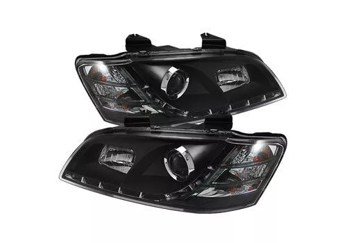 Spyder Auto Pontiac G8 08-09 DRL LED Projector Headlights Black