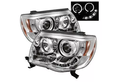 Spyder Auto Toyota Tacoma 05-10 Halo LED Projector Headlights Chrome
