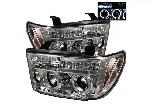 Spyder Auto Toyota Tundra 07-12 Halo LED Projector Headlights Chrome
