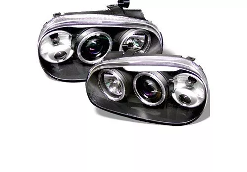 Spyder Auto Volkswagen Golf IV 99-05 Halo Projector Headlights Black
