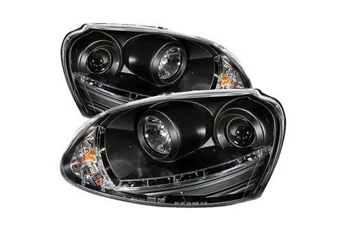 Spyder Auto Volkswagen GTI 06-09 HID DRL LED Projector Headlamps Black