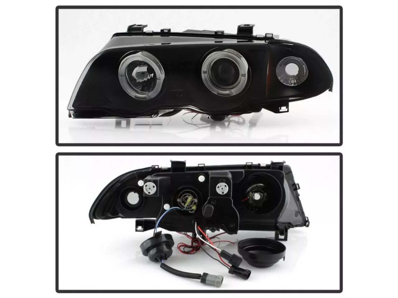 Spyder BMW E46 3-Series 02-05 4DR Projector Headlights 1PC - LED Halo
