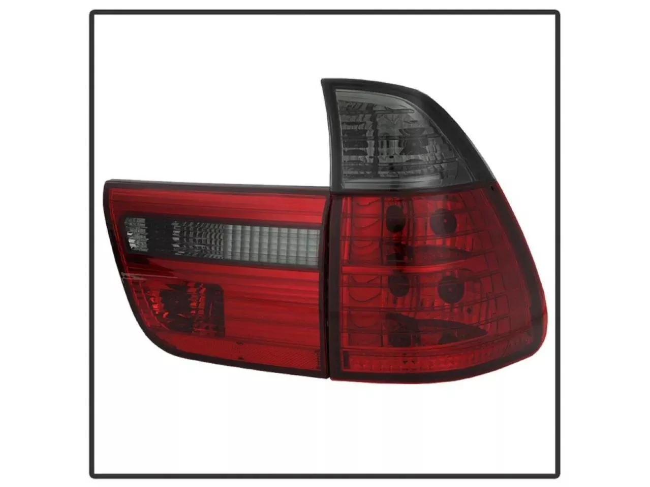 Spyder BMW E53 X5 00-06 4PCS Euro Style Tail Lights- Red Smoke