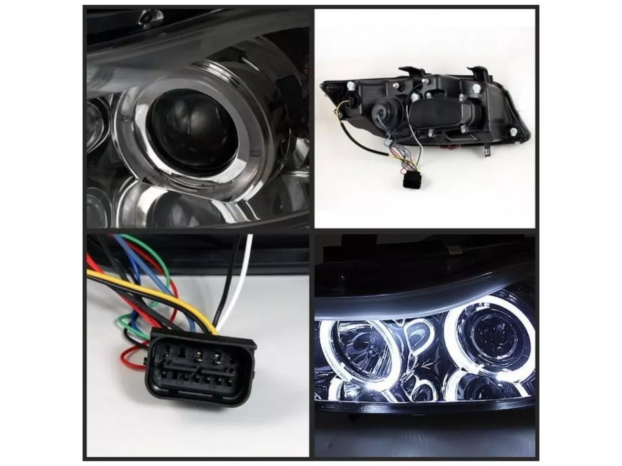 Spyder BMW E90 3-Series 06-08 4DR Projector Headlights – LED Halo