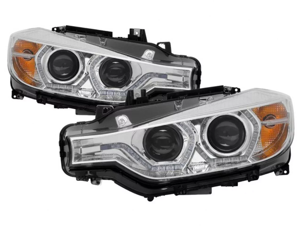 Spyder BMW F30 3 Series 2012 - 2014 4DR Projector Headlights - LED DRL - Chro