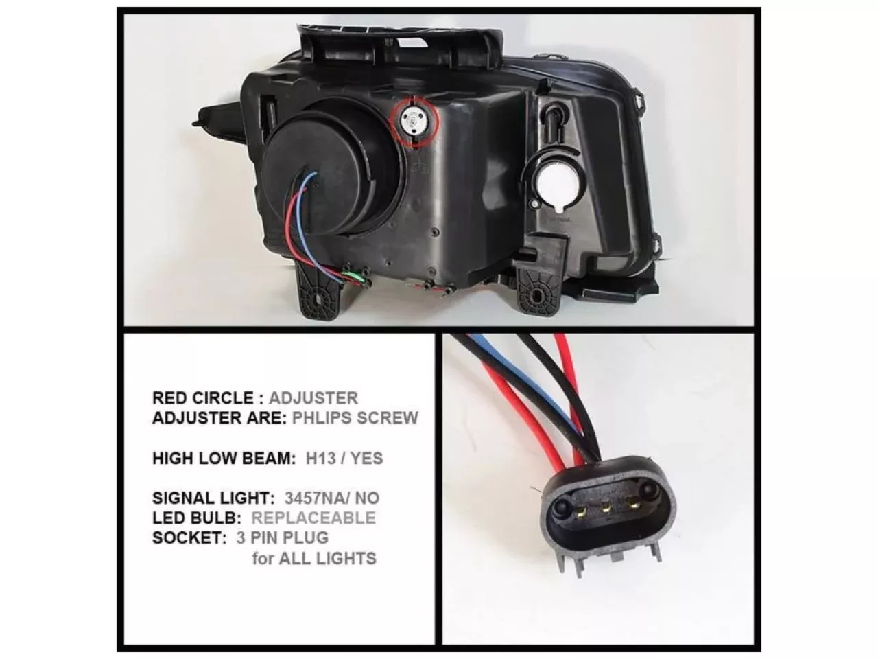 Spyder Chevy Camaro 10-13 Projector Headlights Dual Halo