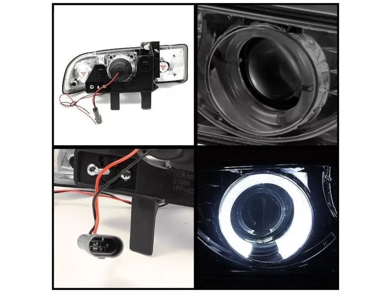 Spyder Chevy S10 98-04 / Chevy Blazer 98-05 Projector Headlights – LED Halo