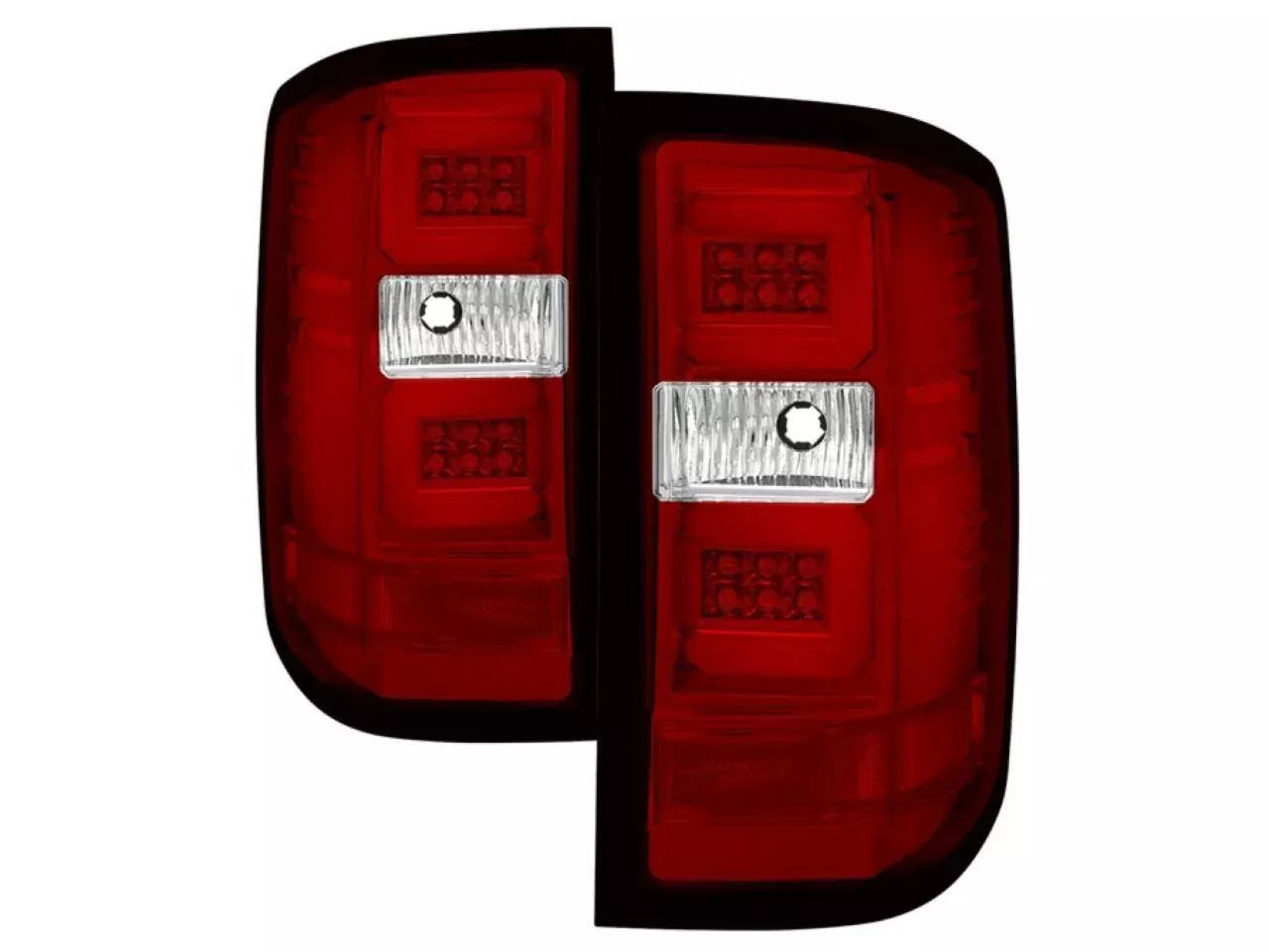 Spyder Chevy Silverado 2016-2017 Light Bar LED Tail Lights - Red Clear