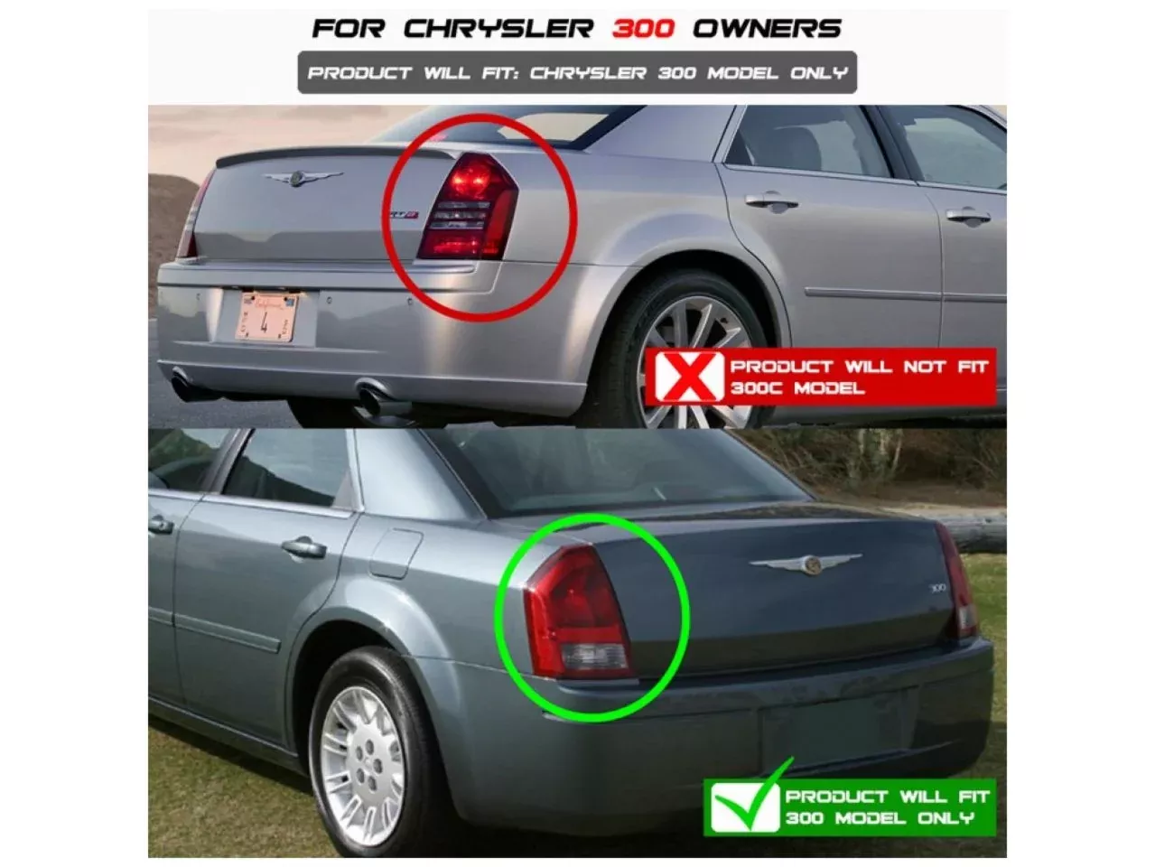 Spyder Chrysler 300 05-07 LED Tail Lights – Smoke