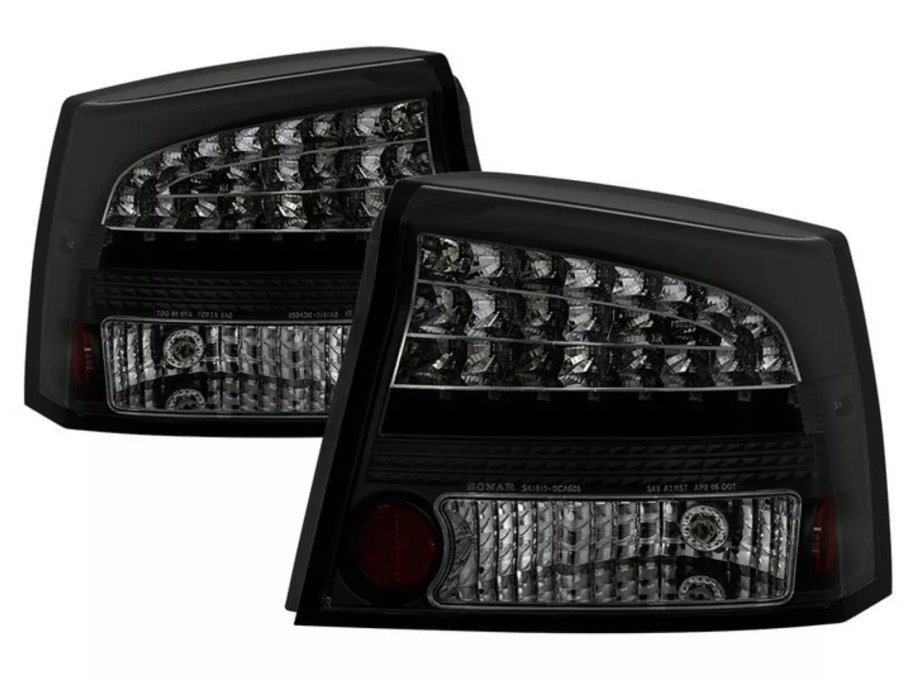 Spyder Dodge Charger 06-08 LED Tail Lights - Black Smoke (SKU #5084408)
