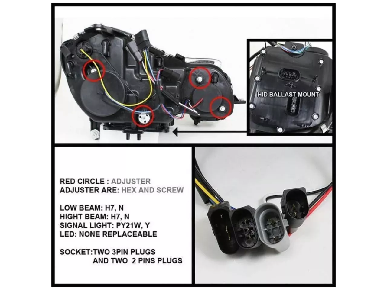 Spyder Ford Escape 08-12 Projector Headlights