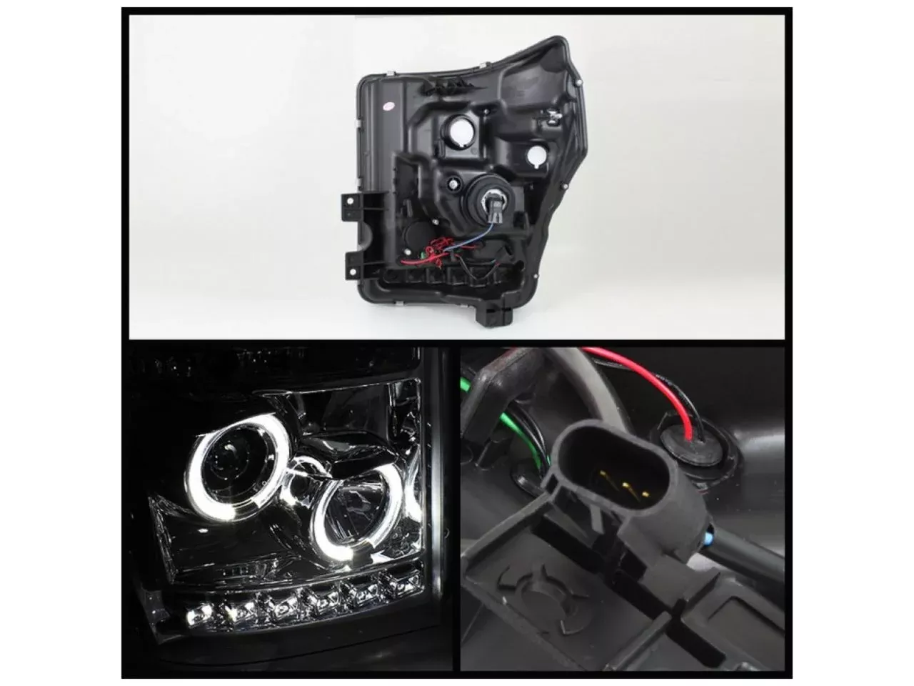 Spyder Ford F-250/F-350/F450 Super Duty 11-16 Projector Headlights – LED Halo