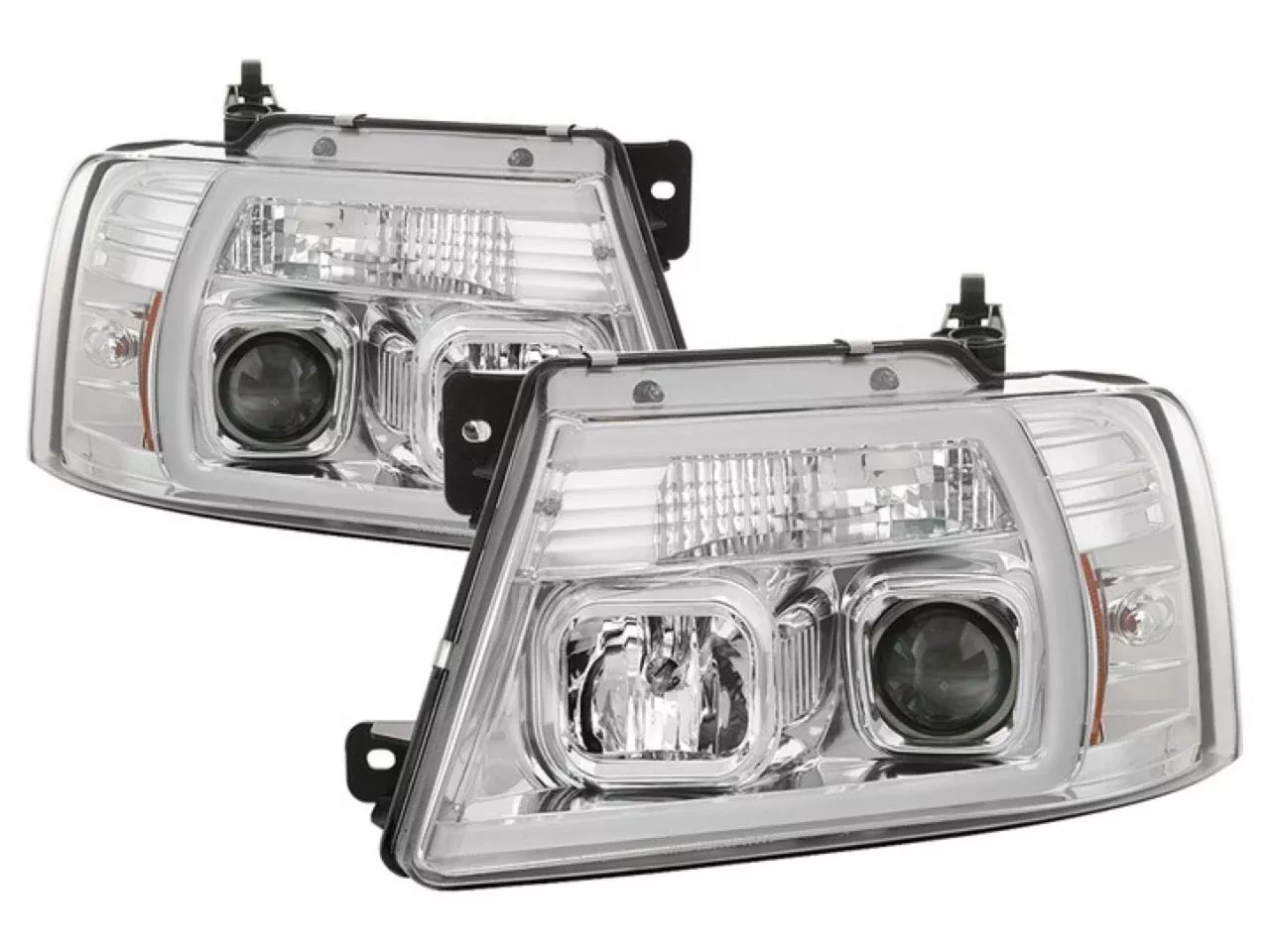 Spyder Ford F150 04-08 Light Bar Projector Headlights – Chrome