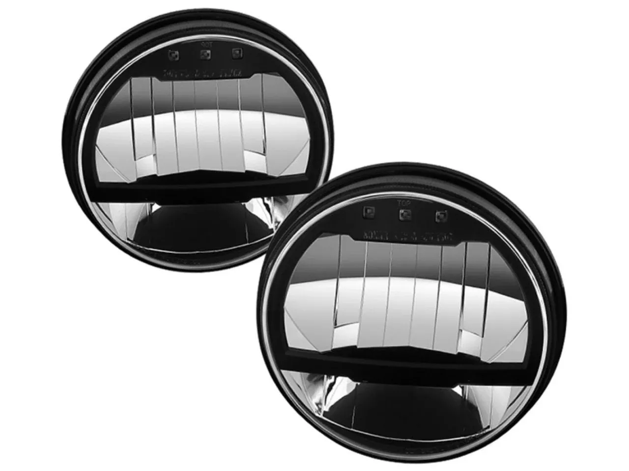 Spyder Jeep Wrangler 07-15 LED Crystal Headlights - Black