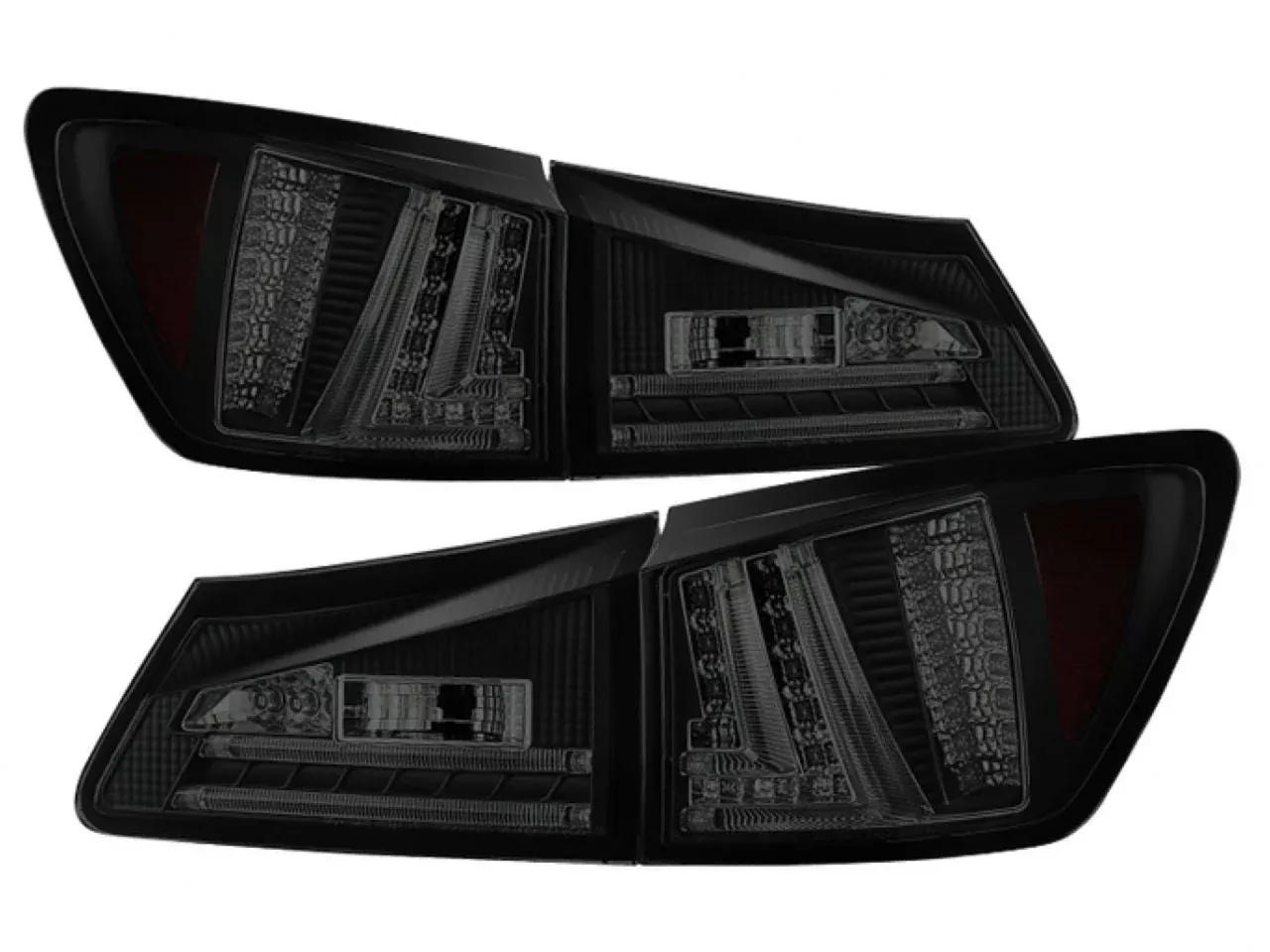 Spyder Lexus IS250 06-08 LED Tail Lights – Black Smoke