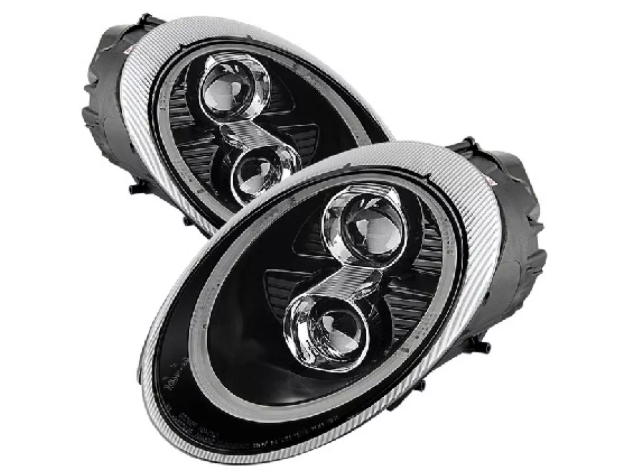 Spyder Porsche 911 997 2005-2009 Projector Headlights – Halogen Model Only (N