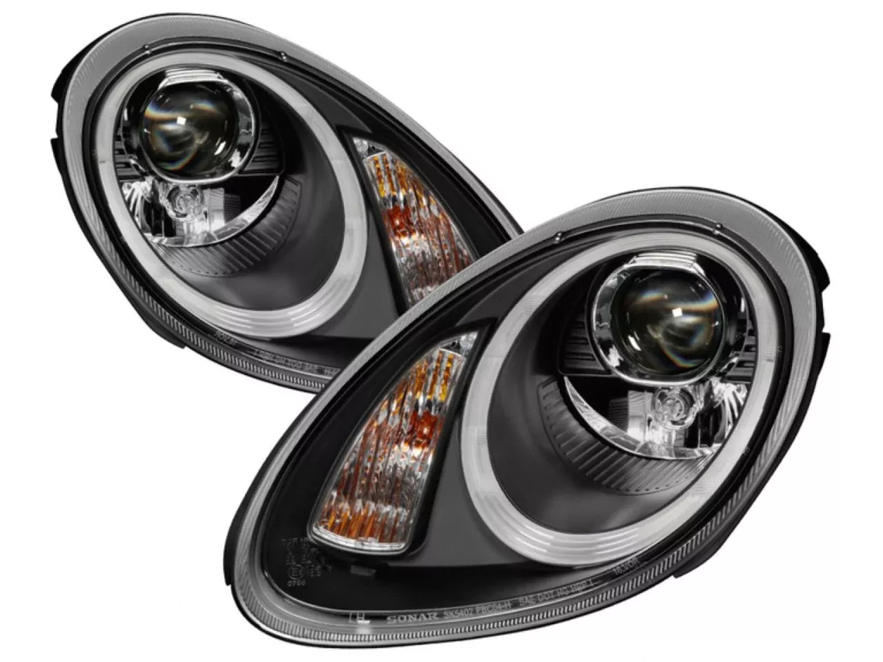 Spyder Porsche Cayman / Boxster 987 05-08 Projector Headlights - Halogen Mode