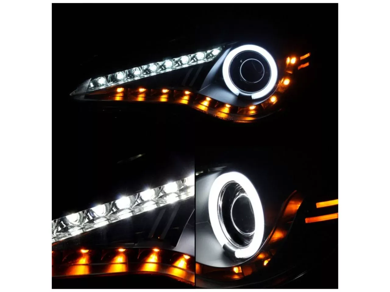 Spyder Scion FRS 12-14 Projector Headlights – CCFL Halo – DRL LED – Black