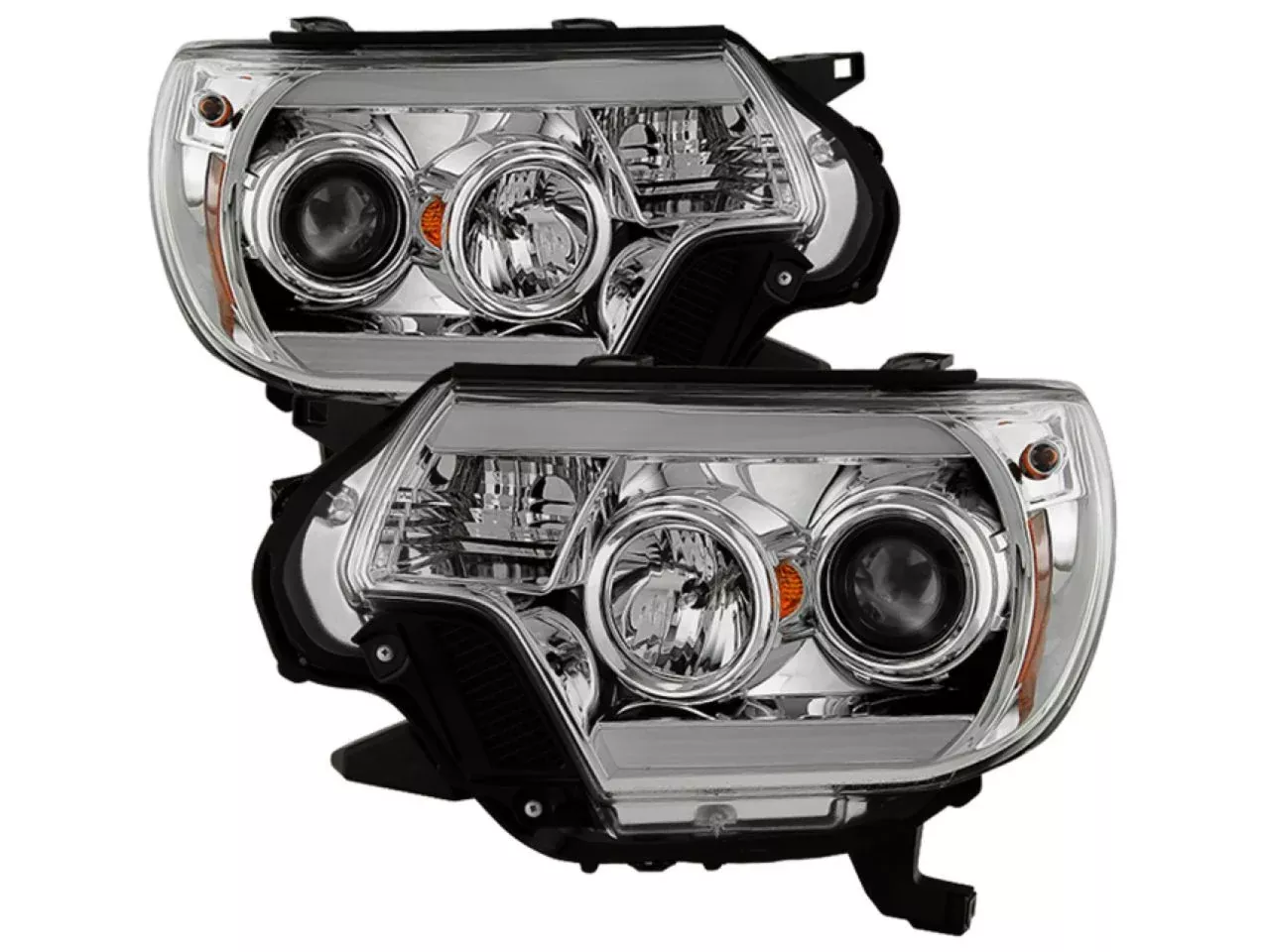 Spyder Toyota Tacoma 12-15 Projector Headlights - Light Bar DRL - Chrome