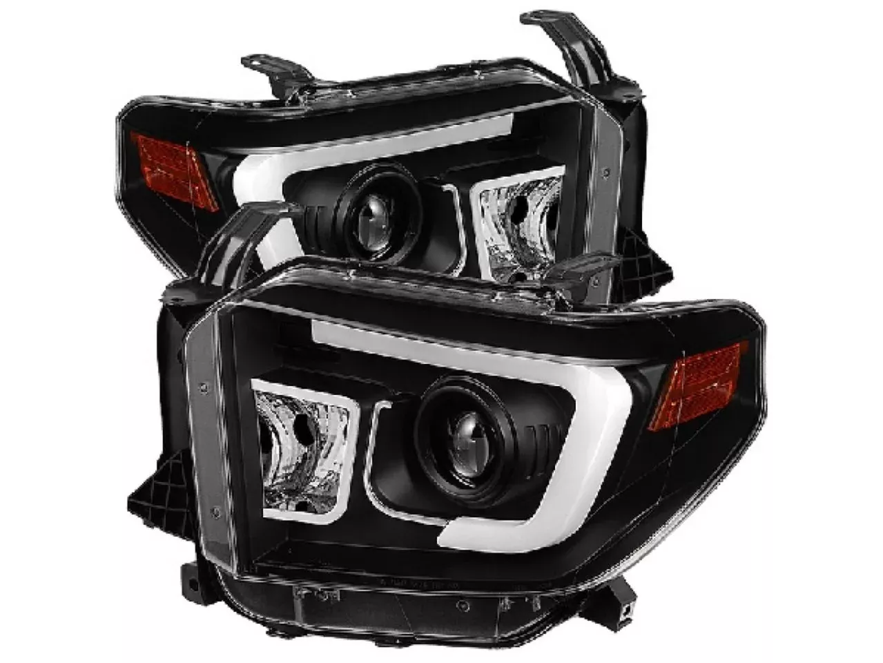 Spyder Toyota Tundra 2014-2016 Projector Headlights - Light Bar DRL - Black