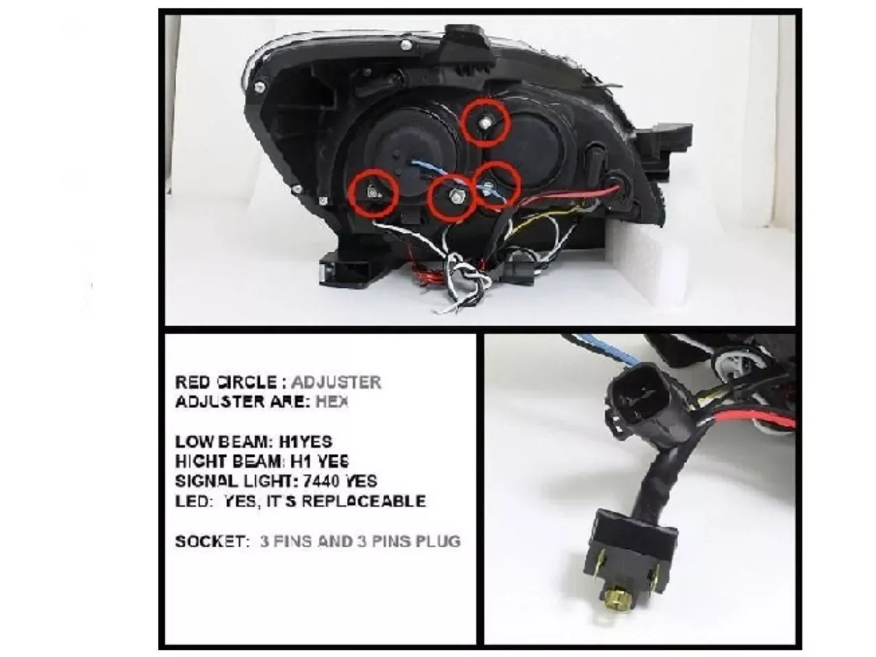 Spyder Toyota Yaris 07-11 4Dr Projector Headlights – LED Halo