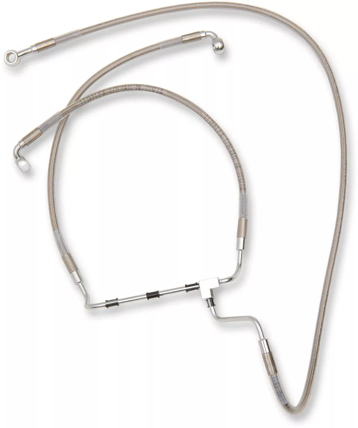 Stainless Steel Extended Length Front Brake Line Harley 14-15 Non ABS Plus 4