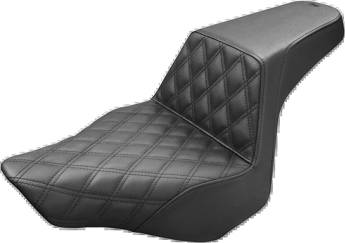 Step-Up Seat - Front Lattice Stitch - Black - FXSB