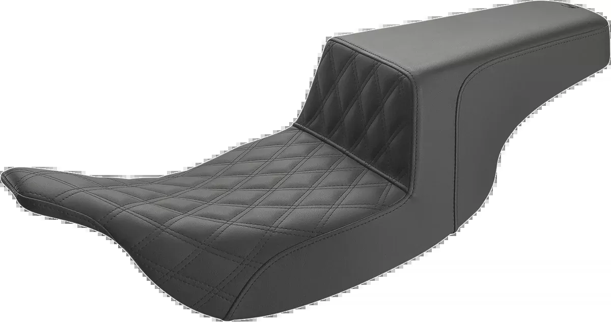 Step-Up Seat - Front Lattice Stitch - Black