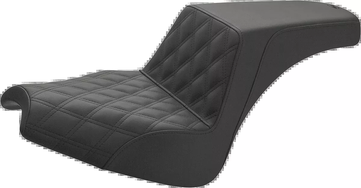 Step-Up Seat - Front Lattice Stitch/Rear Smooth - Black - Chief
