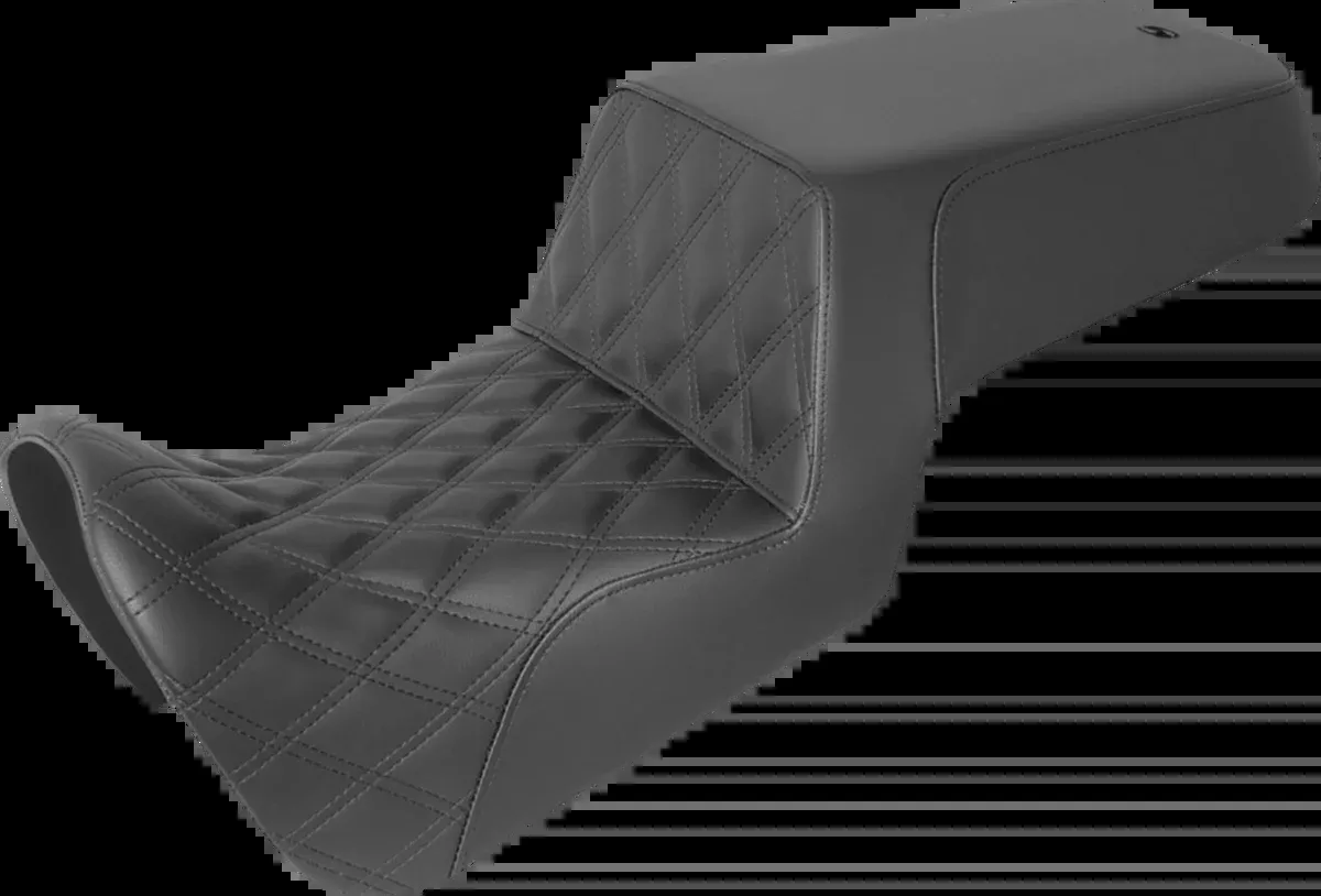 Step-Up Seat - Front Lattice Stitch/Rear Smooth - Black - Pan America '21-'24