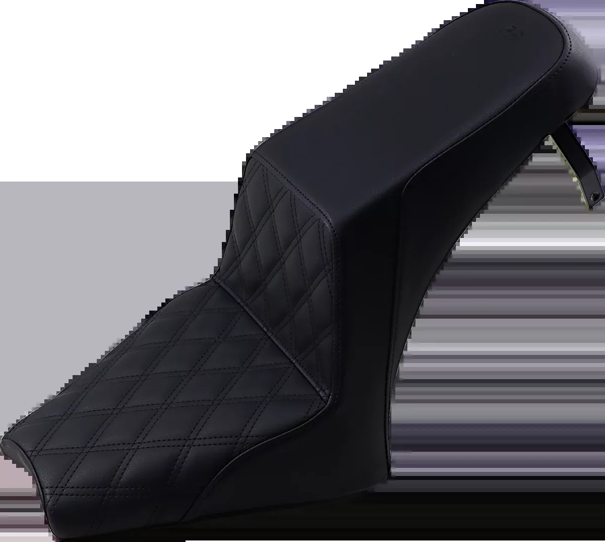 Step-Up Seat - Front Lattice Stitch/Rear Smooth - Black - Scout Bobber