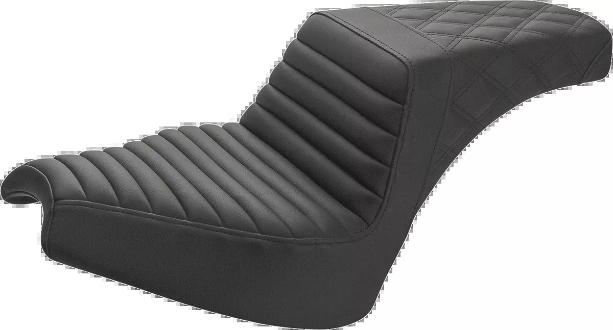 Step-Up Seat - Front Tuck-n'-Roll/Rear Lattice Stitch - Black - Chief