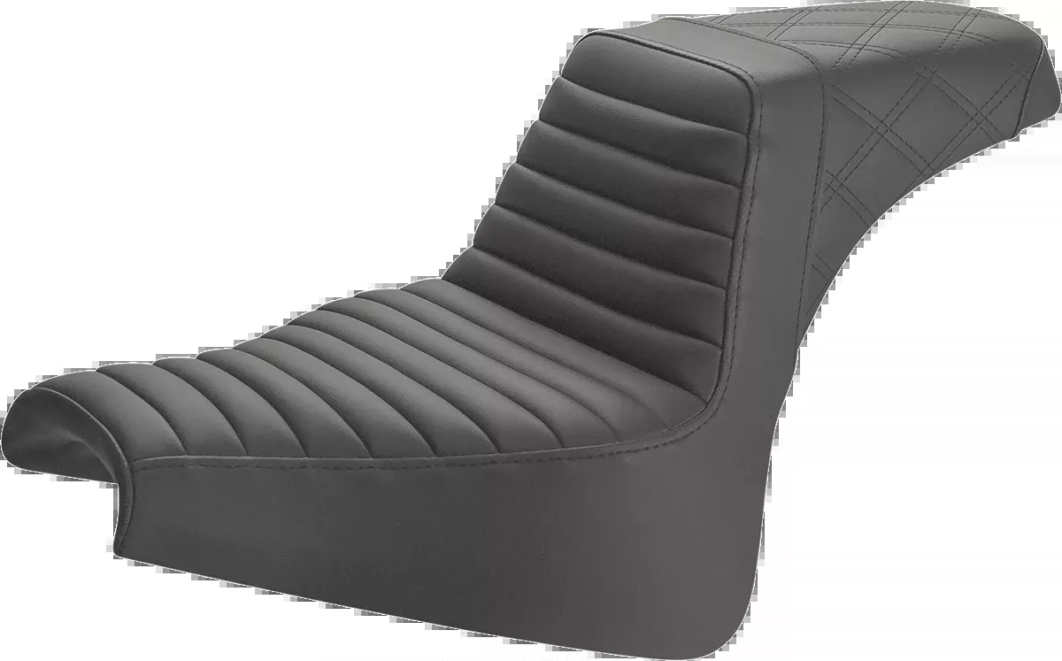 Step-Up Seat - Front Tuck-n-Roll/Rear Lattice Stitch - Black - FXFB/S '18-'24