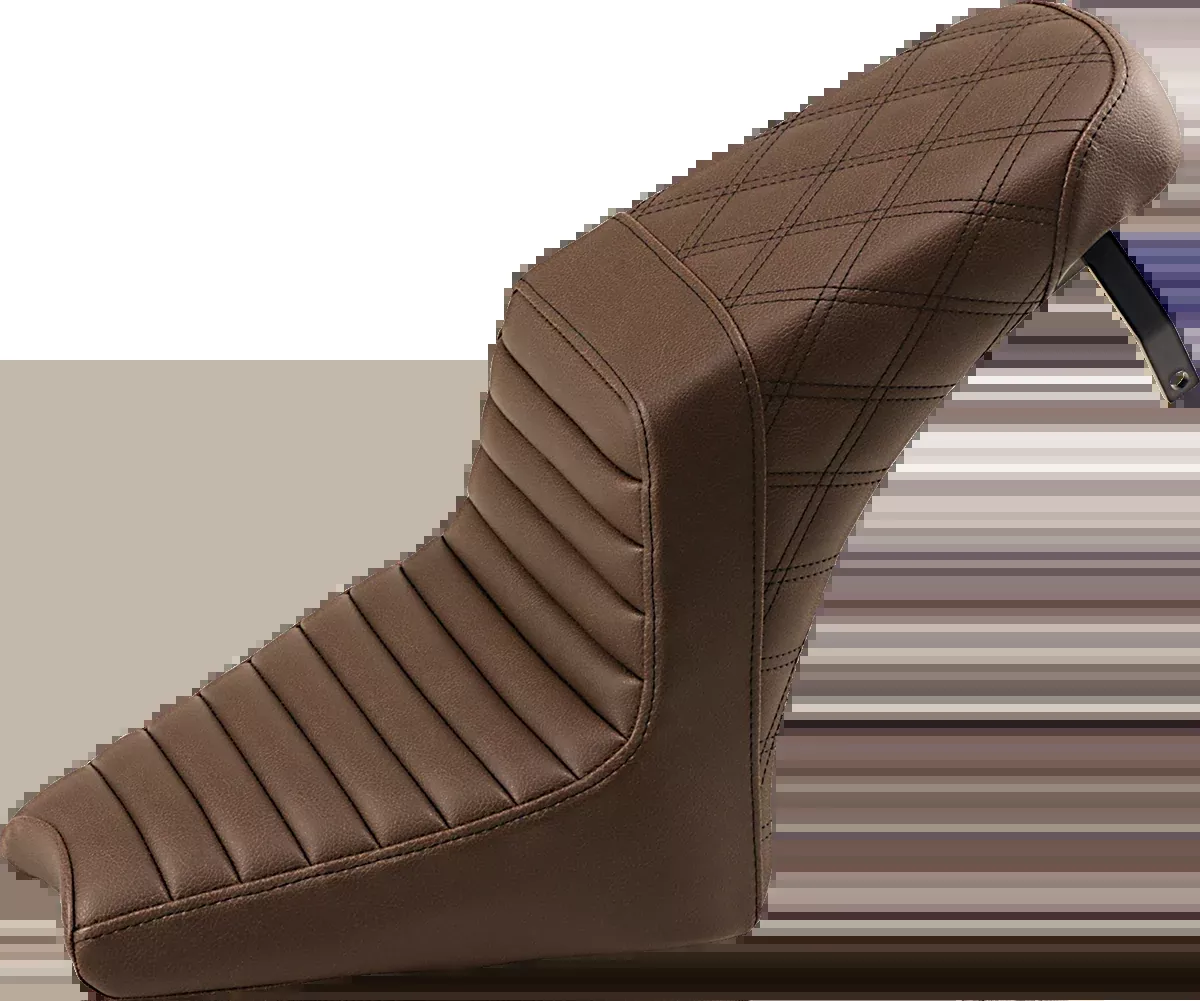 Step-Up Seat - Front Tuck-n-Roll/Rear Lattice Stitch - Brown - Scout '18-'24