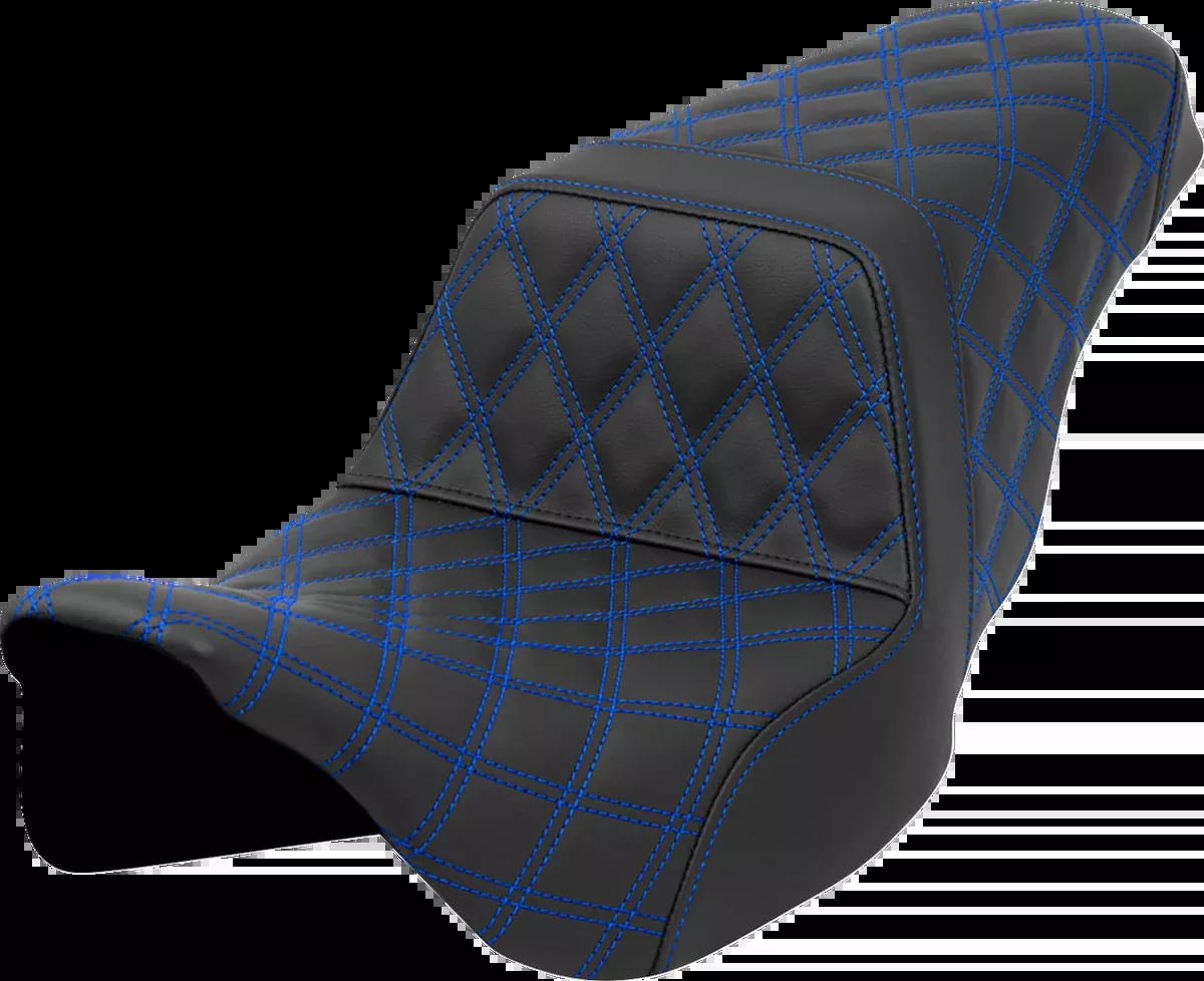 Step-Up Seat - Lattice Stitch - Blue Stitch - FLH/FLT '08-'23