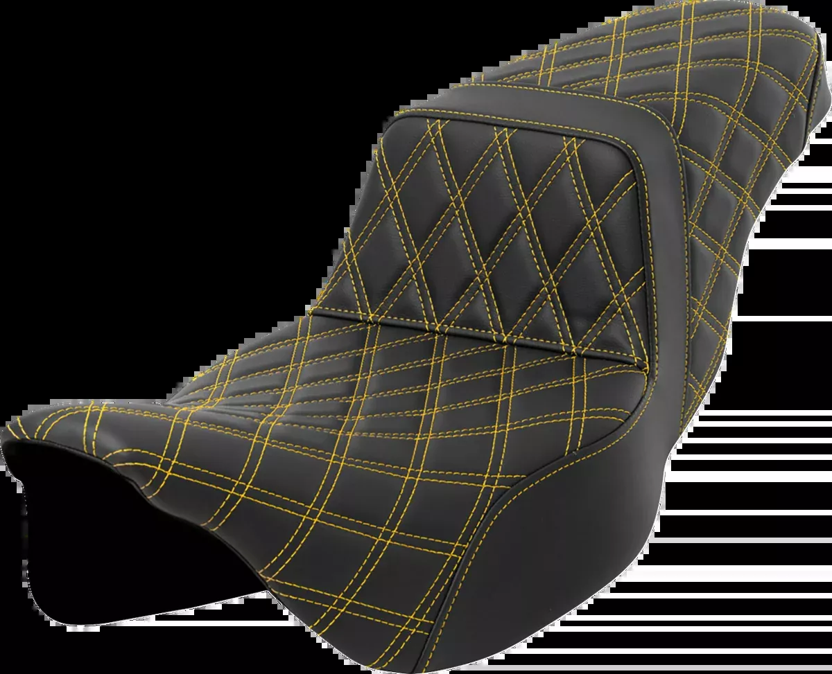 Step-Up Seat - Lattice Stitch - Gold Stitch - Extended Reach - FLH/FLT '08-'23