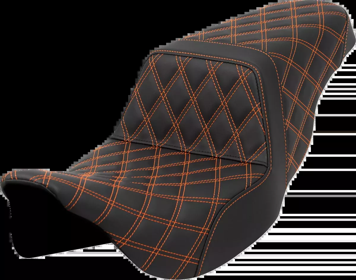 Step-Up Seat - Lattice Stitch - Orange Stitch - FLH/FLT '08-'23