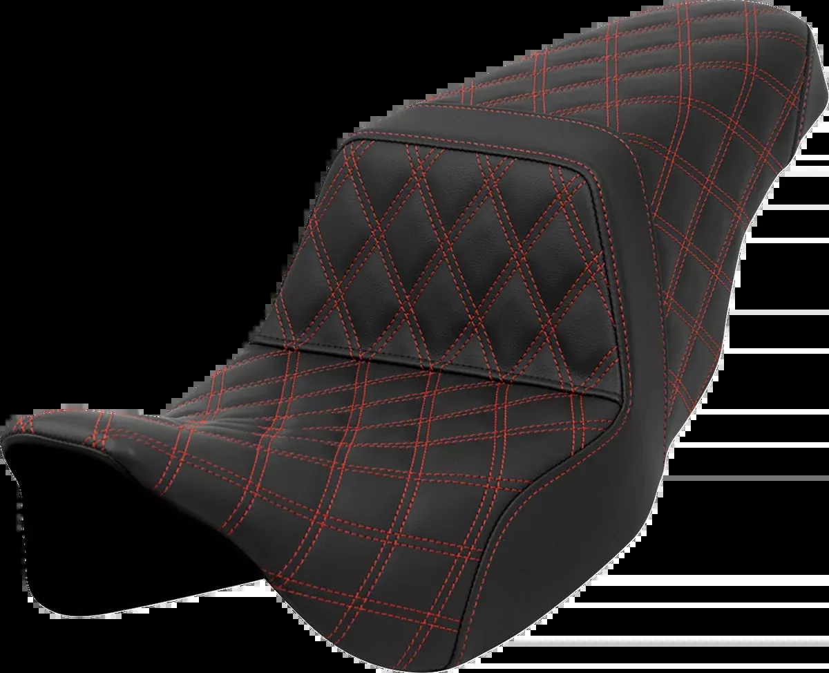 Step-Up Seat - Lattice Stitch - Red Stitch - FLH/FLT '08-'23