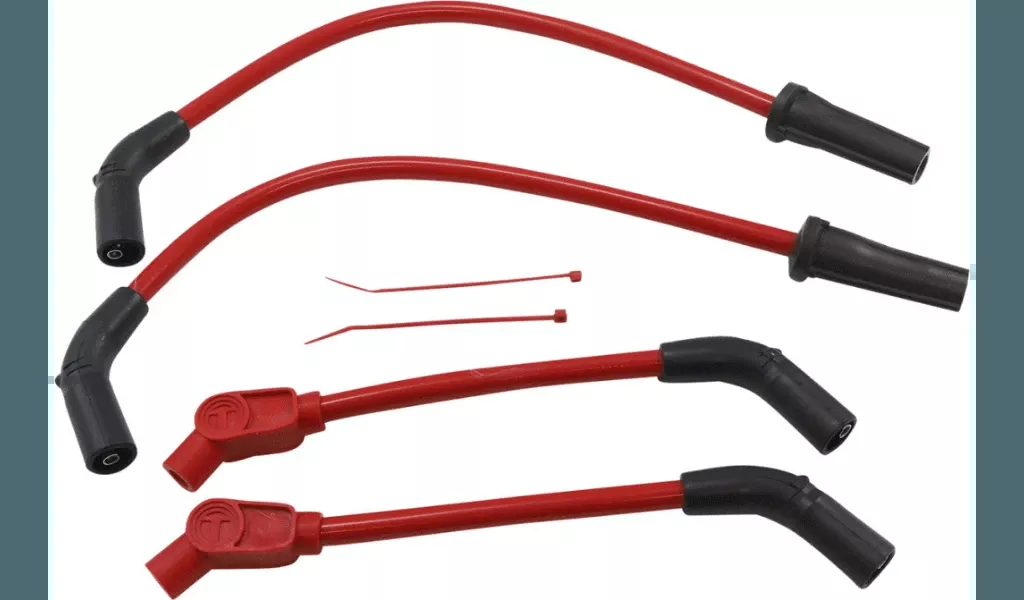 Sumax 10.4 mm Pro Spark Plug Wires for '18-21 Harley Davidson Softail Models - Red (Check Fitment)