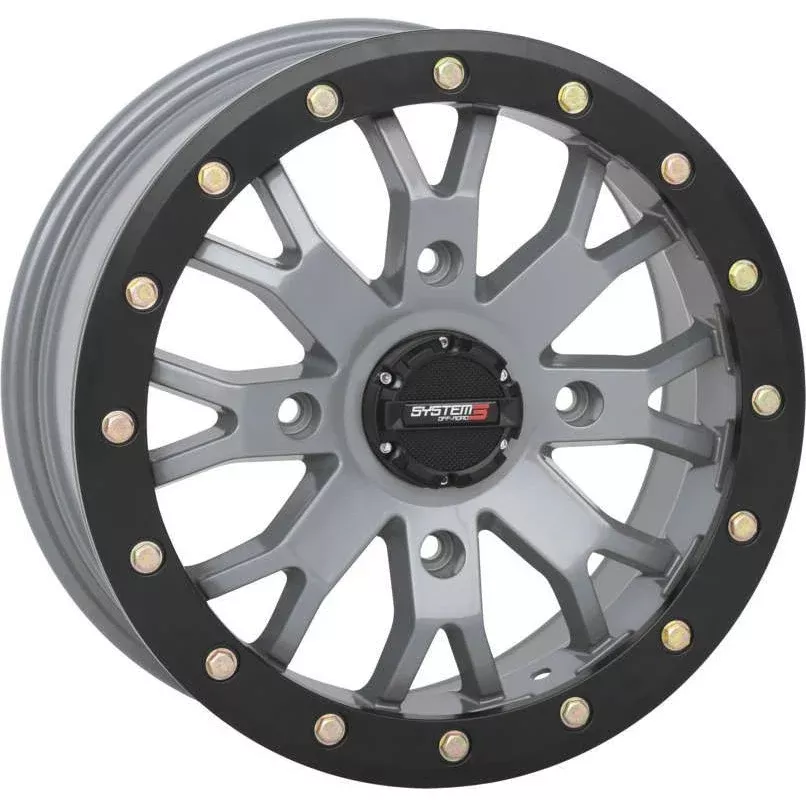 System 3 SB-4 Beadlock Cement Grey Wheel 15×7 4/137 4+3 (+15mm) 15S3-3338