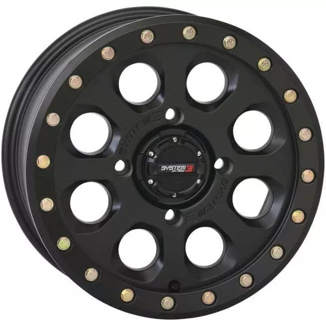 System 3 SB-7 Beadlock Matte Black Wheel 15×7 4/137 5+2 (+38mm) 15S3-7537
